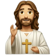 Jesus cristo dando amém sticker
