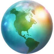 opal crystal planet earth sticker