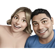happy girl and boy sticker