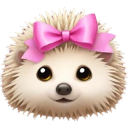 hedgehog with a pink bow sticker