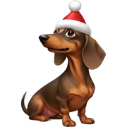 Dachshund Christmas  sticker