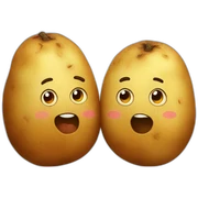 two potatoes being a cute couple sticker