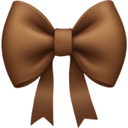 brown bow sticker
