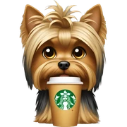 yorki with starbucks sticker