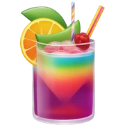 Colourful cocktail sticker