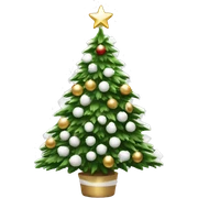 ￼Christmas tree with white decoration sticker