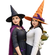 witches in the garden sticker