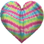 Tie dye heart sticker