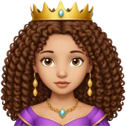 lightskin princess with brown girl hair  sticker