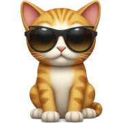 Cat with sunglasses sticker