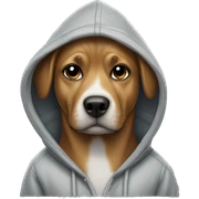 Dog wearing a hoodie  sticker