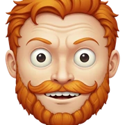 Crazy ginger man sticker