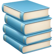 Books, light blue sticker