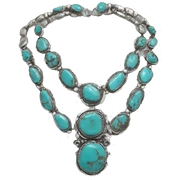 Western silver turquoise necklace  sticker