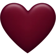 Burgundy heart sticker