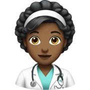 nurse black hair sticker