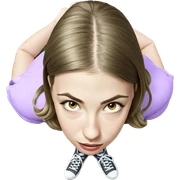 girl in sneakers on grass sticker