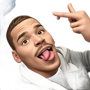 playful boy with tongue out sticker