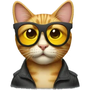 Cat with sunglasses sticker