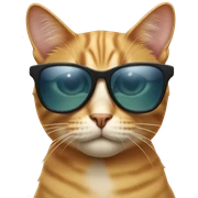 Cat with sunglasses sticker