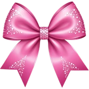 Pink bow with sparkles sticker