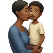 Mother Kiss son sticker