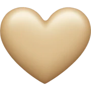 Beige heart sticker