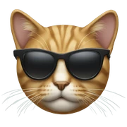 Cat with sunglasses sticker