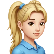 girl with ponytail sticker
