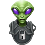 Locked in alien sticker