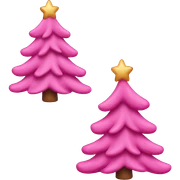 Christmas tree pink sticker