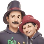 boys with hats and mustaches sticker
