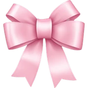 light pink ribbon bow sticker