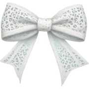white lace bow sticker