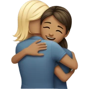 Hug two girlfriends sticker