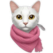 Fashion Cat in fashion scarf sticker