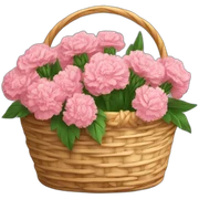 basket of carnations flowers sticker