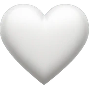 White heart sticker