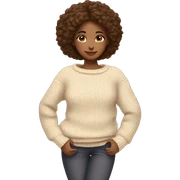 thoughtful girl in cozy sweater sticker