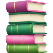 pink and green stack of books sticker