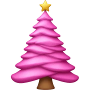 pink christmas tree sticker