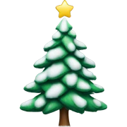 Christmas tree with snow sticker