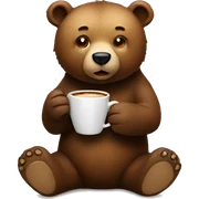 bear with coffee sticker