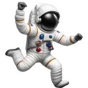 Dancing astronaut sticker
