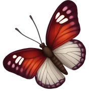 Maroon Butterfly  sticker