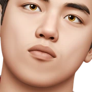 close-up portrait of a boy sticker
