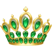 gold tiara with green jewels sticker