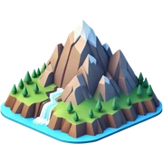 3d-isometric-mountain sticker