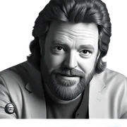 bearded man in monochrome sticker