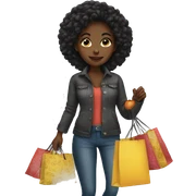 black girl shopping sticker